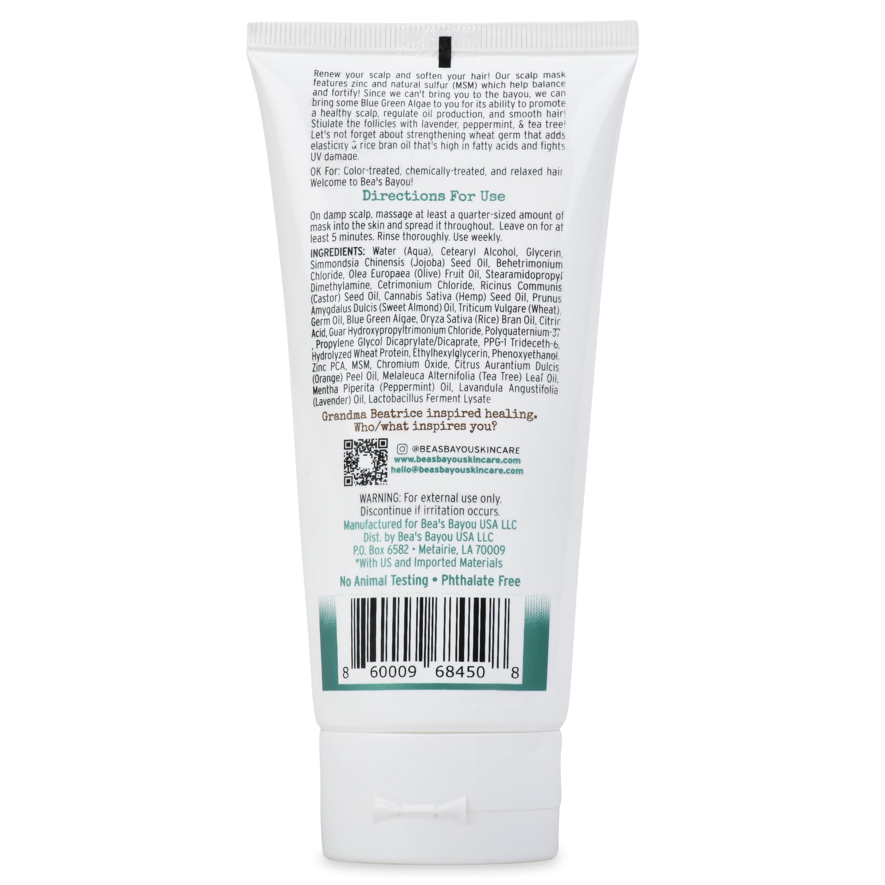 Free Zinc & Blue Green Algae Scalp Relief Mask - Bea&