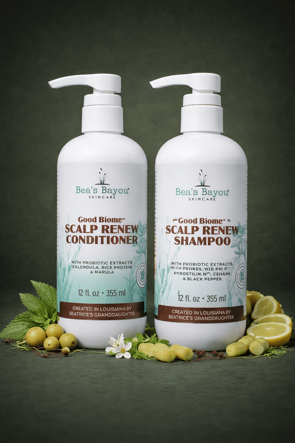 Moisturizing Seborrheic Shampoo and Herbal Conditioner | 12 oz ea. - Bea's Bayou Skincare