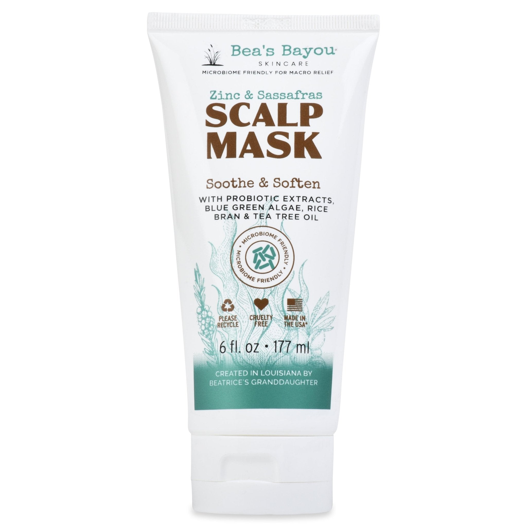 Free Calming Zinc & Algae Scalp Reset Mask for Sensitive, Flaky Skin - Bea's Bayou Skincare