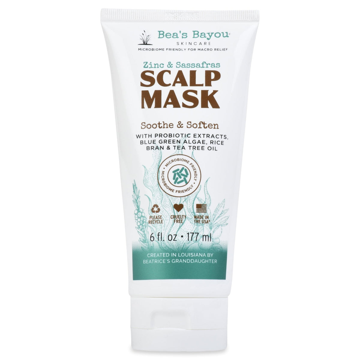 Free Calming Zinc & Algae Scalp Reset Mask for Sensitive, Flaky Skin - Bea's Bayou Skincare