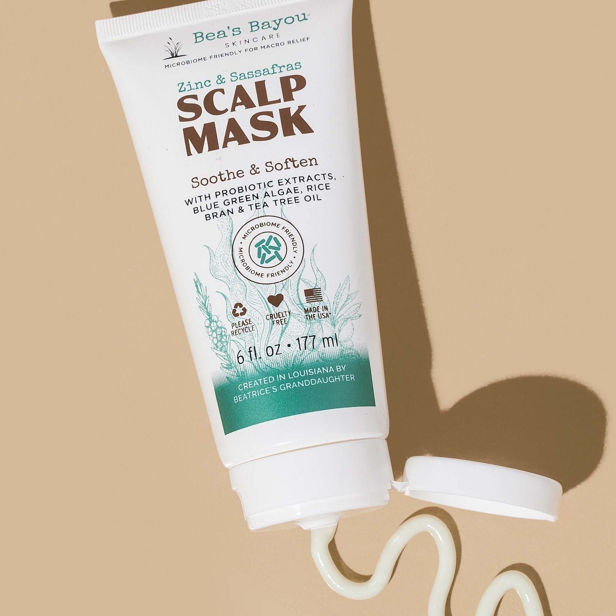 Free Calming Zinc & Algae Scalp Reset Mask for Sensitive, Flaky Skin - Bea's Bayou Skincare
