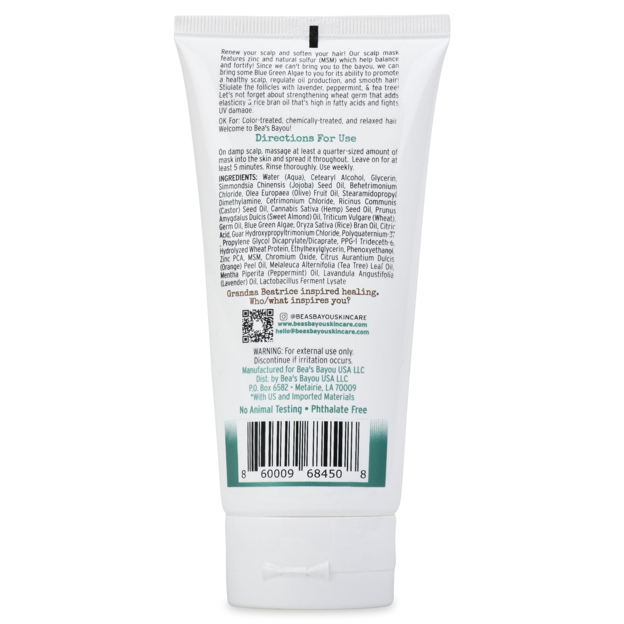 Free Calming Zinc &amp; Algae Scalp Reset Mask for Sensitive, Flaky Skin - Bea&