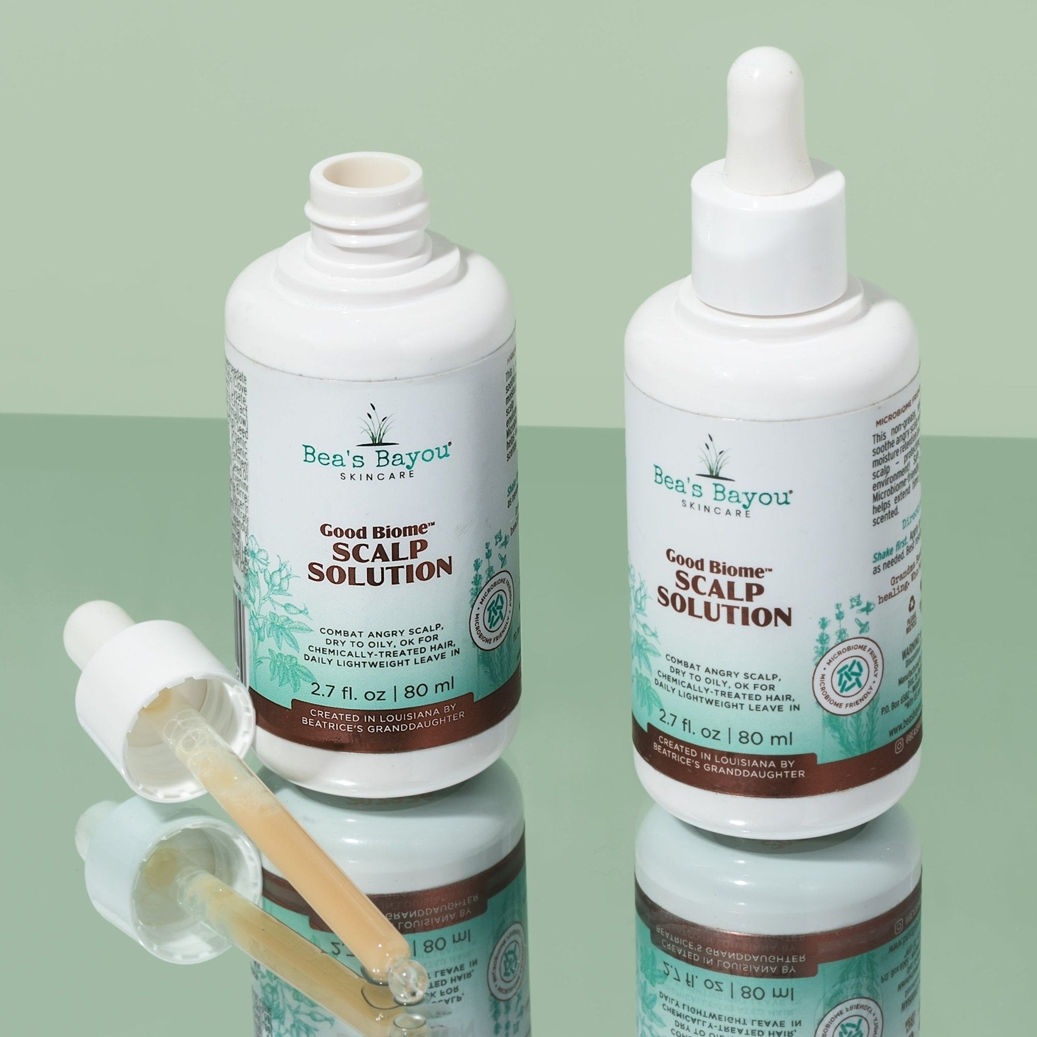 Good Biome Seborrheic Scalp Solution (DUO): Herbal Prebiotic Leave - in - Bea's Bayou Skincare