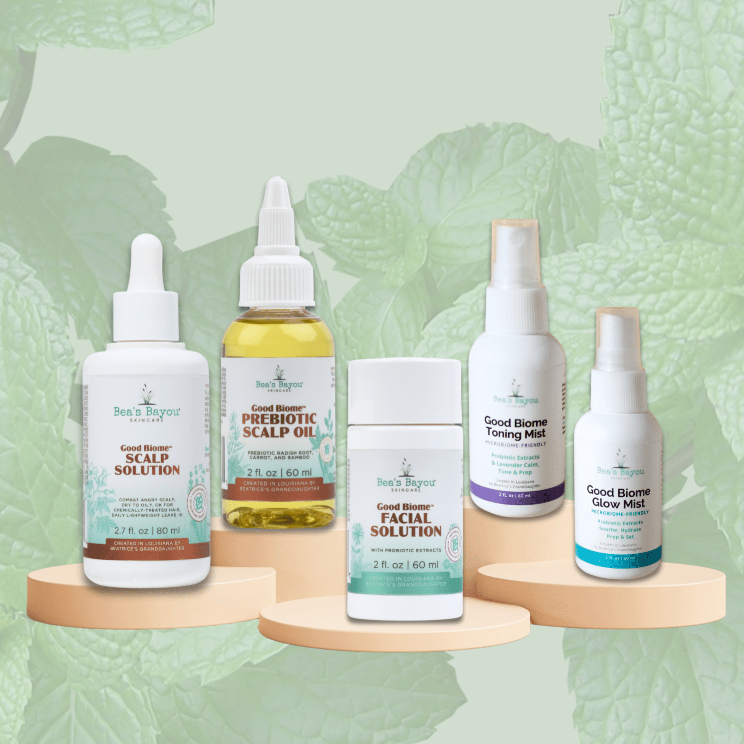 Scalp Relief &amp; Face Renew Core Bundle | Bioactive Skincare | Good Biome Collection - Bea&