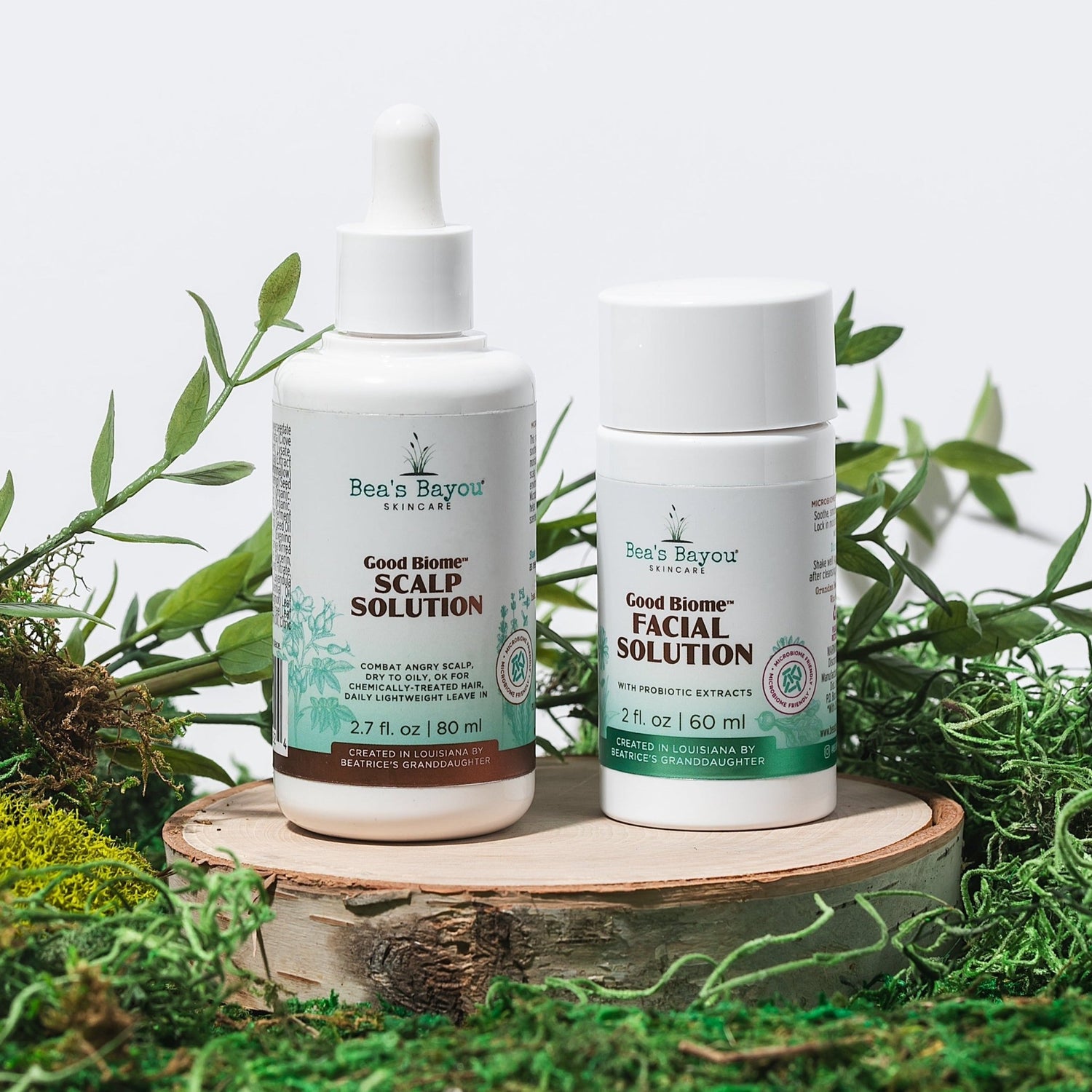 Scalp Relief Solution &amp; Gentle Biome - Friendly Facial Fluid: Prebiotic + AHA + BHA - Bea&