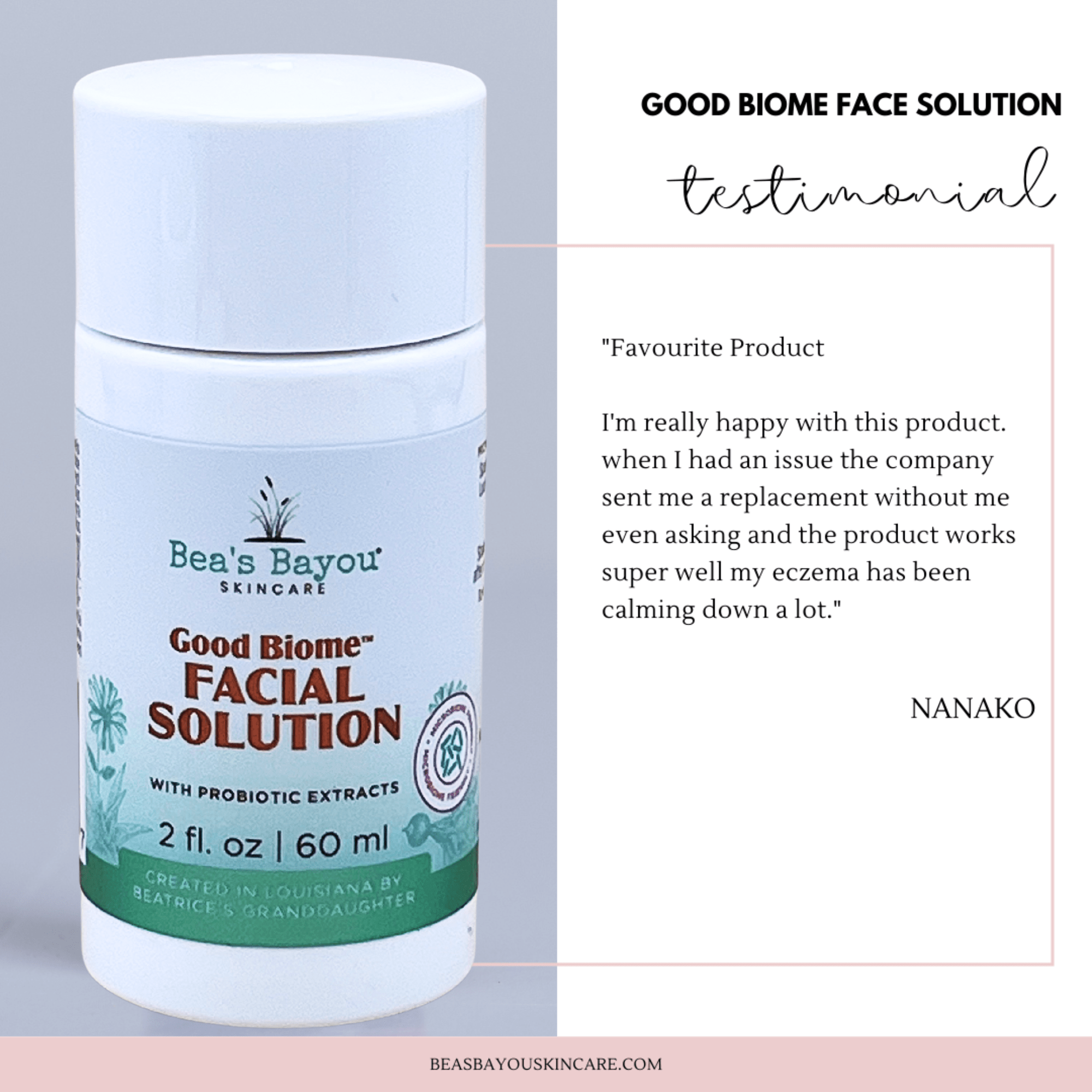 Prebiotic Facial Solution: Liquid AHA + BHA Serum - Bea's Bayou Skincare