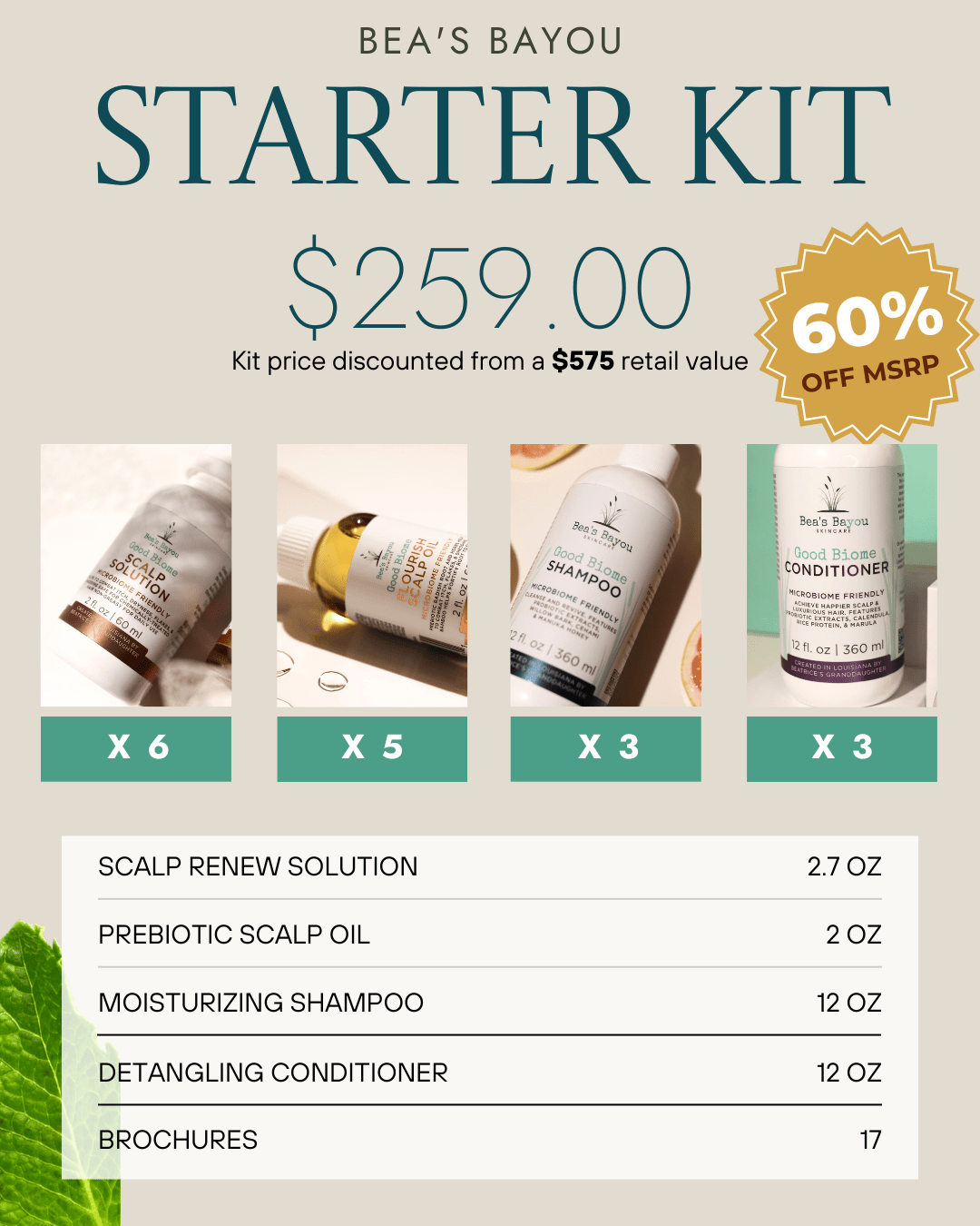 Salon Starter Kit - Bea's Bayou Skincare