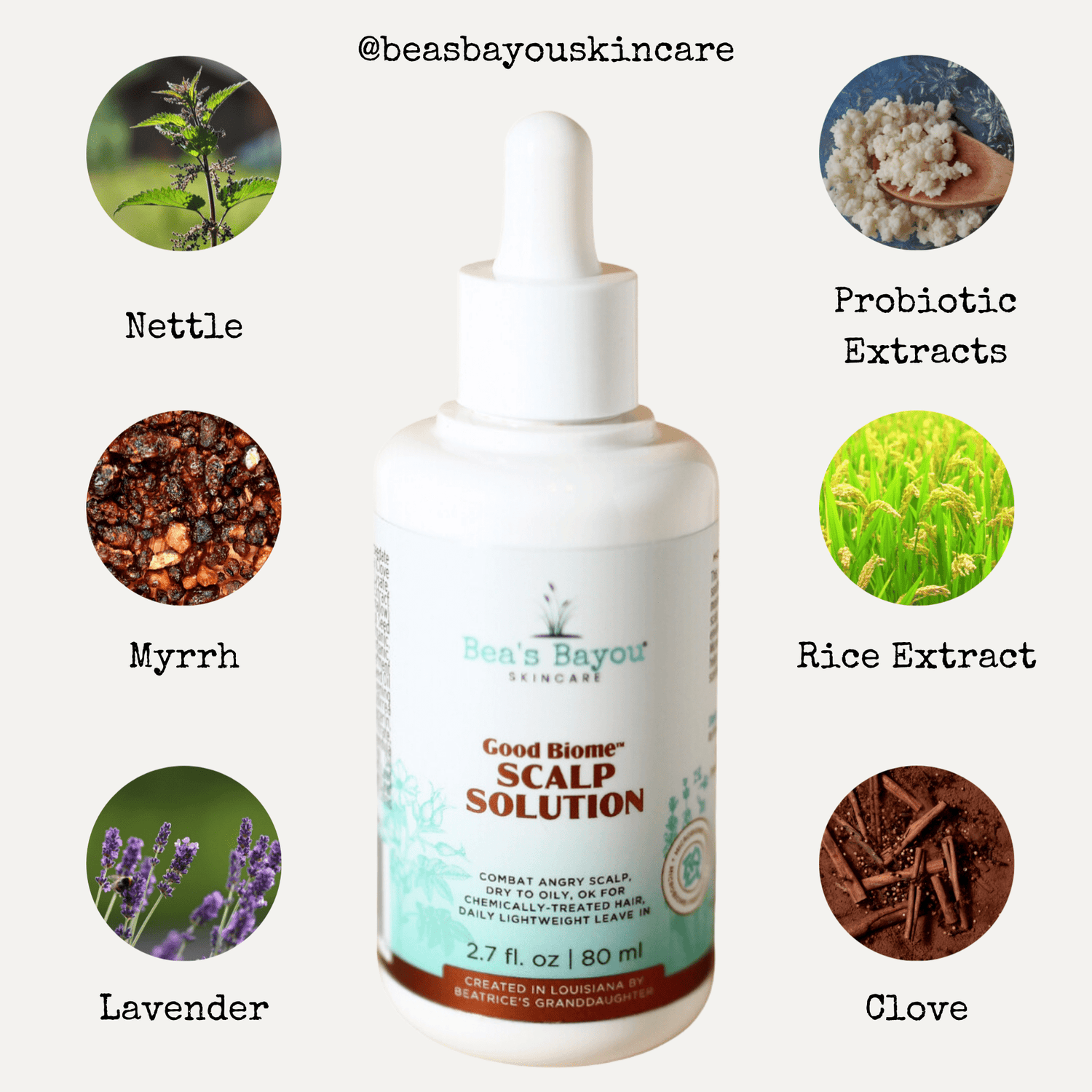 Scalp Relief Solution &amp; Gentle Biome - Friendly Facial Fluid: Prebiotic + AHA + BHA - Bea&